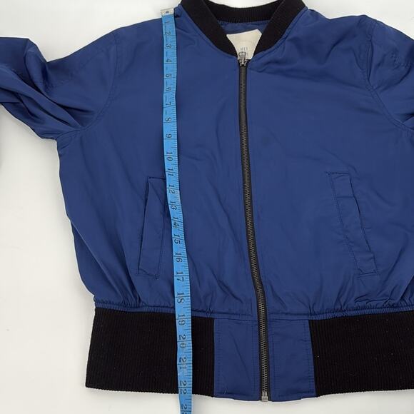 Anthropologie Hei Hei Journey Women’s Royal Blue Zip Up Jacket Bomber Size M - Picture 14 of 15